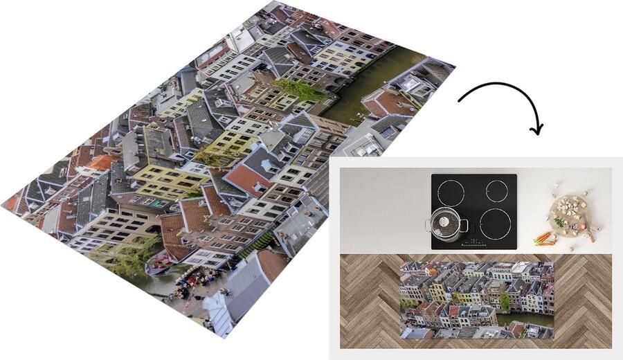 KitchenYeah Keukenloper Loper keuken Lucht Utrecht Architectuur 120x60 cm Keukenloper vinyl
