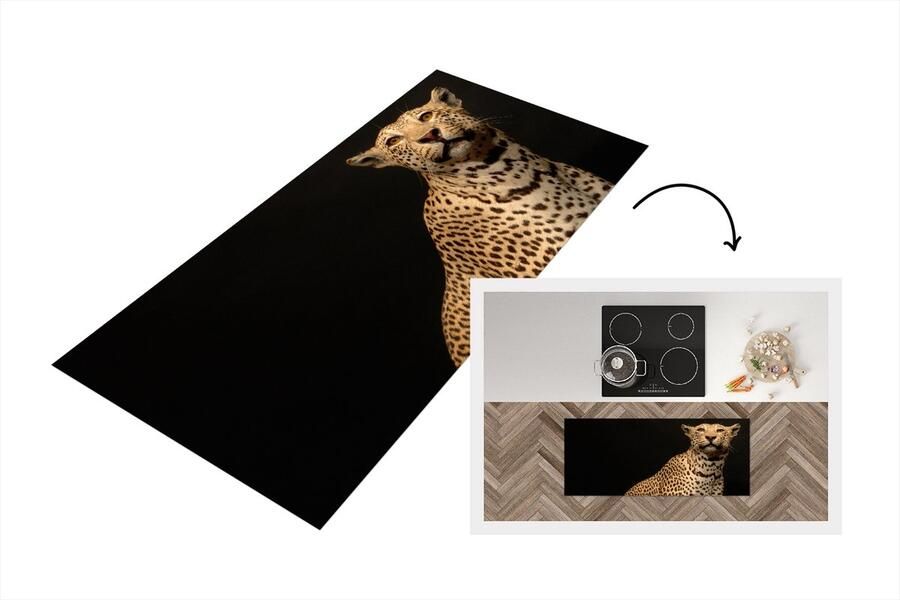 KitchenYeah Keukenloper Loper keuken Luipaard Dieren Vlek 120x50 cm Keukenloper vinyl