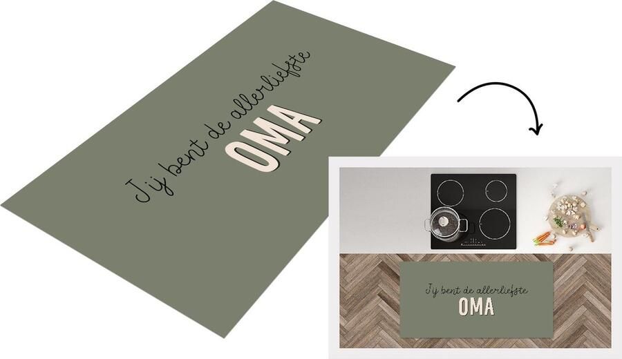 KitchenYeah Keukenloper Loper keuken Mama Jij bent de allerliefste oma Spreuken Quotes 120x60 cm Keukenloper vinyl
