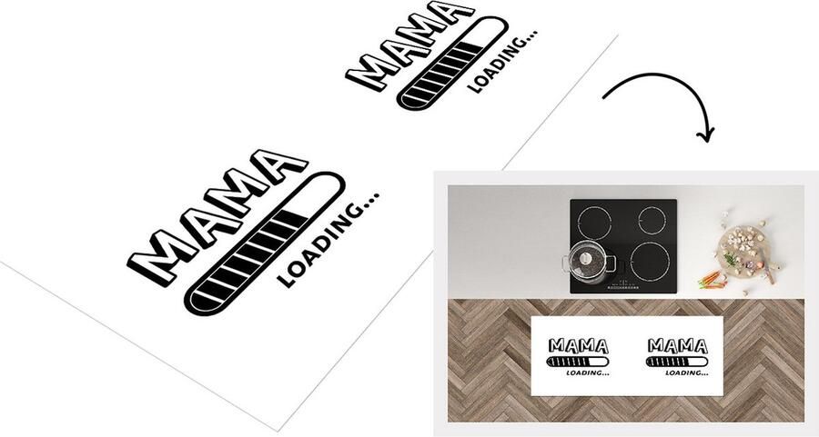 KitchenYeah Keukenloper Loper keuken Mama loading... Spreuken Quotes Mama 120x50 cm Keukenloper vinyl