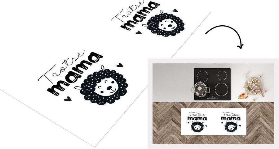 KitchenYeah Keukenloper Loper keuken mama Spreuken Quotes Mama 120x50 cm Keukenloper vinyl