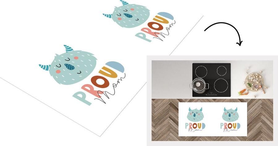 KitchenYeah Keukenloper Loper keuken Mama Spreuken Quotes Proud mom 120x60 cm Keukenloper vinyl