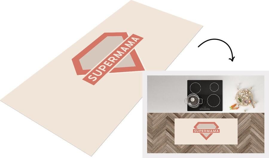 KitchenYeah Keukenloper Loper keuken Moeder Supermama Quotes Spreuken 120x50 cm Keukenloper vinyl