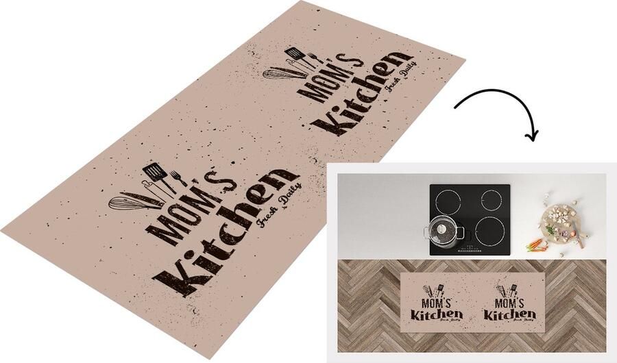 KitchenYeah Keukenloper Loper keuken Moeder Vintage 120x50 cm Keukenloper vinyl Cadeau voor vrouw