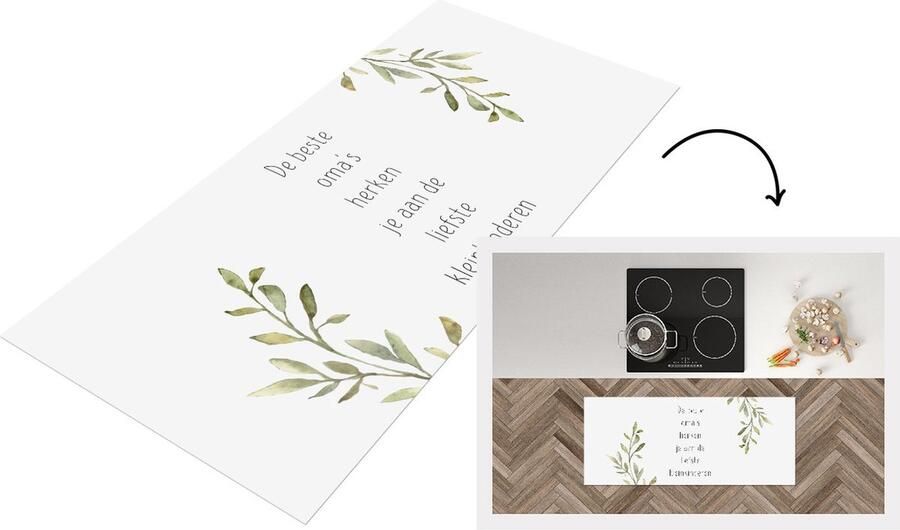 KitchenYeah Keukenloper Loper keuken Moederdag cadeau Oma -kind Grootmoeder 120x50 cm Keukenloper vinyl