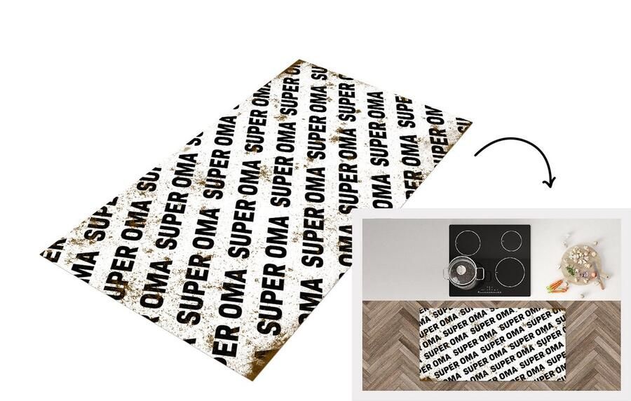 KitchenYeah Keukenloper Loper keuken Moederdag Oma Super Oma Vintage Quotes 120x60 cm Keukenloper vinyl