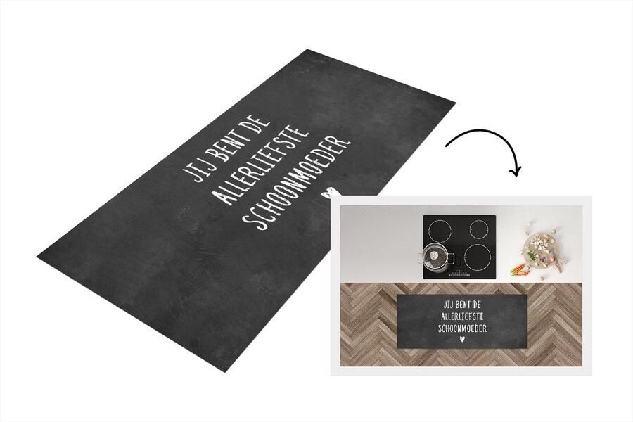 KitchenYeah Keukenloper Loper keuken Moederdag Schoonmoeder Quotes Moeder cadeau 120x50 cm Keukenloper vinyl