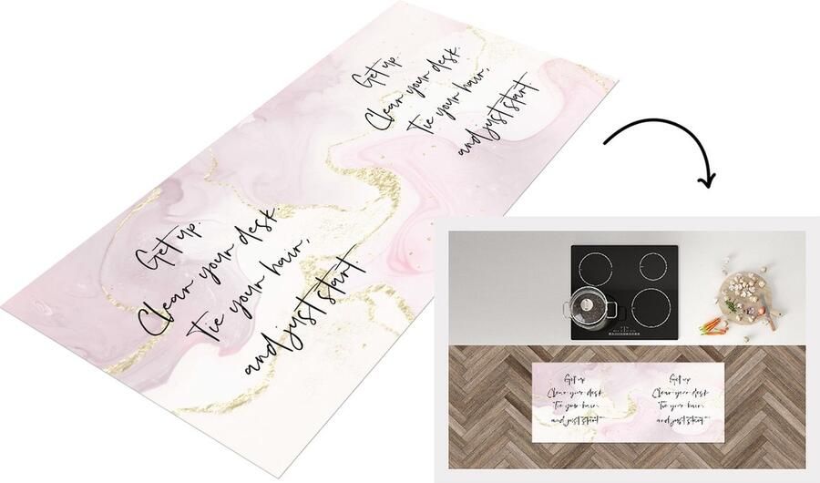 KitchenYeah Keukenloper Loper keuken Motivatie Quotes Student Studeren 120x50 cm Keukenloper vinyl