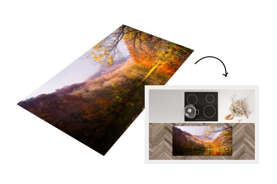 KitchenYeah Keukenloper Loper keuken Natuur Bos Herfst 120x60 cm Keukenloper vinyl