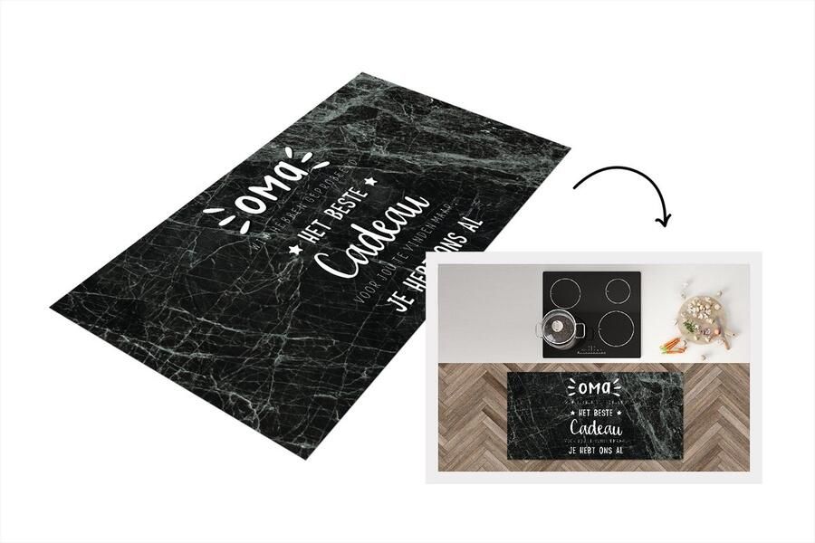 KitchenYeah Keukenloper Loper keuken Oma je hebt ons al Quotes Spreuken Oma 120x60 cm Keukenloper vinyl