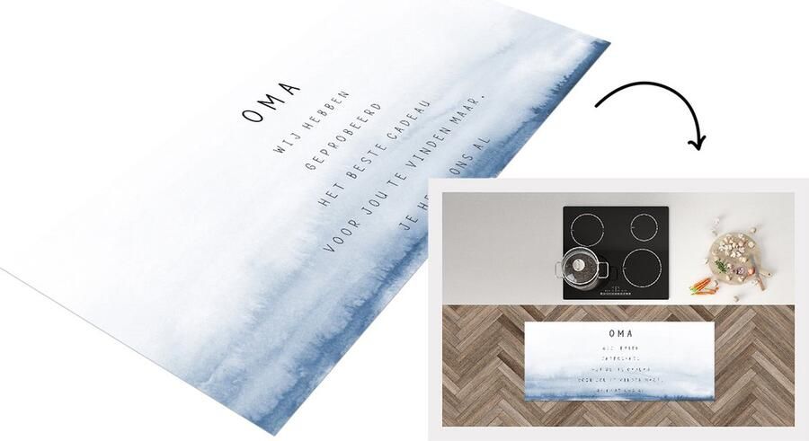 KitchenYeah Keukenloper Loper keuken Oma je hebt ons al Spreuken Quotes Oma 120x50 cm Keukenloper vinyl