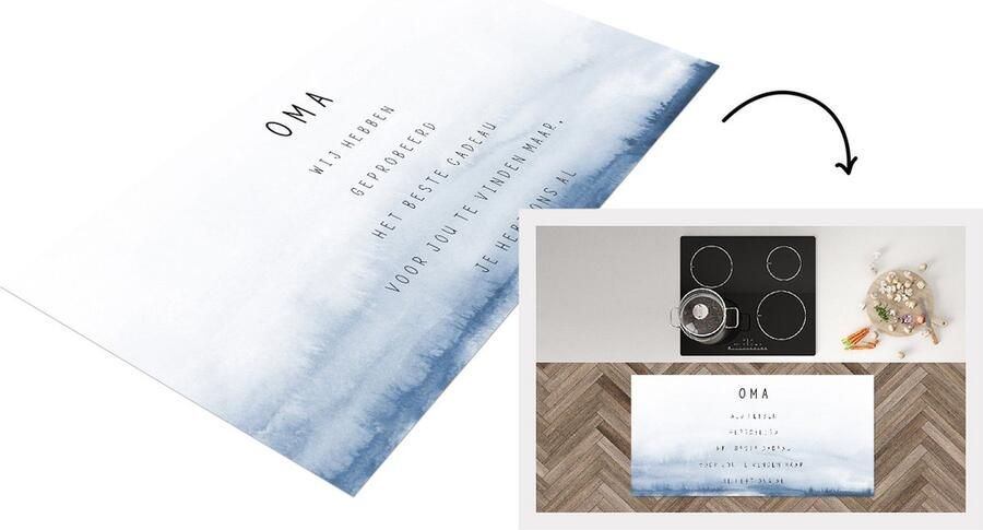 KitchenYeah Keukenloper Loper keuken Oma je hebt ons al Spreuken Quotes Oma 120x60 cm Keukenloper vinyl