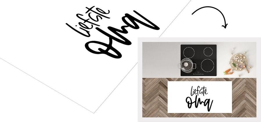 KitchenYeah Keukenloper Loper keuken Oma Quotes Liefste oma Spreuken 120x60 cm Keukenloper vinyl