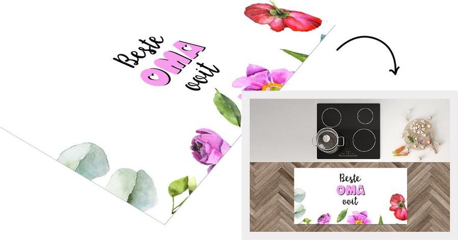 KitchenYeah Keukenloper Loper keuken Oma Spreuken Beste oma ooit Quotes 120x60 cm Keukenloper vinyl