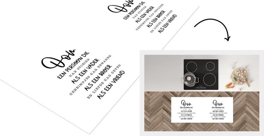 KitchenYeah Keukenloper Loper keuken 'Oom' Quotes Liefde Spreuken 120x50 cm Keukenloper vinyl