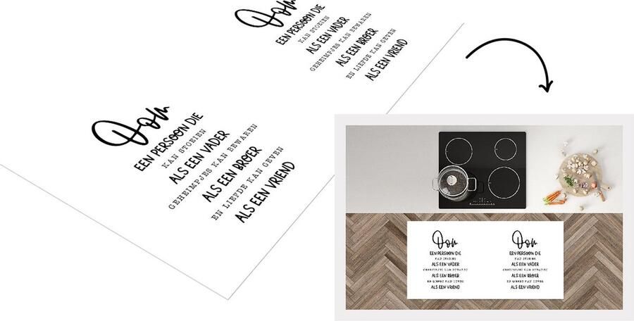 KitchenYeah Keukenloper Loper keuken 'Oom' Quotes Liefde Spreuken 120x60 cm Keukenloper vinyl