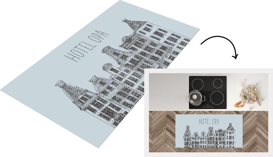 KitchenYeah Keukenloper Loper keuken Opa Hotel opa Spreuken Quotes 120x60 cm Keukenloper vinyl