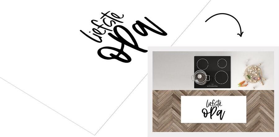 KitchenYeah Keukenloper Loper keuken Opa Spreuken Liefste opa Quotes 120x50 cm Keukenloper vinyl