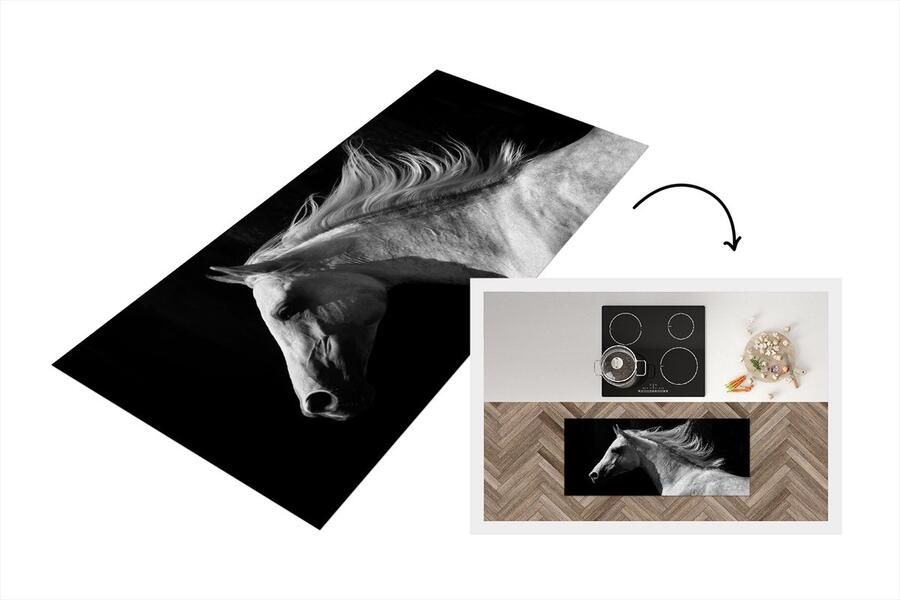 KitchenYeah Keukenloper Loper keuken Paarden Dieren Portret 120x50 cm Keukenloper vinyl