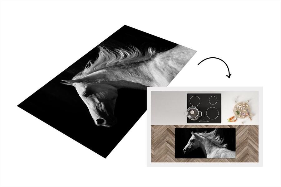 KitchenYeah Keukenloper Loper keuken Paarden Dieren Portret 120x60 cm Keukenloper vinyl