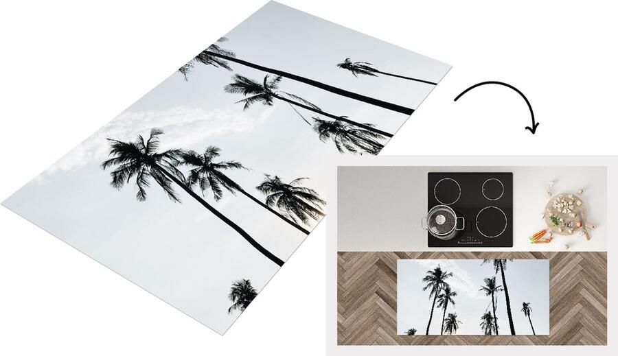 KitchenYeah Keukenloper Loper keuken Palmbomen Zomer Tropisch 120x60 cm Keukenloper vinyl