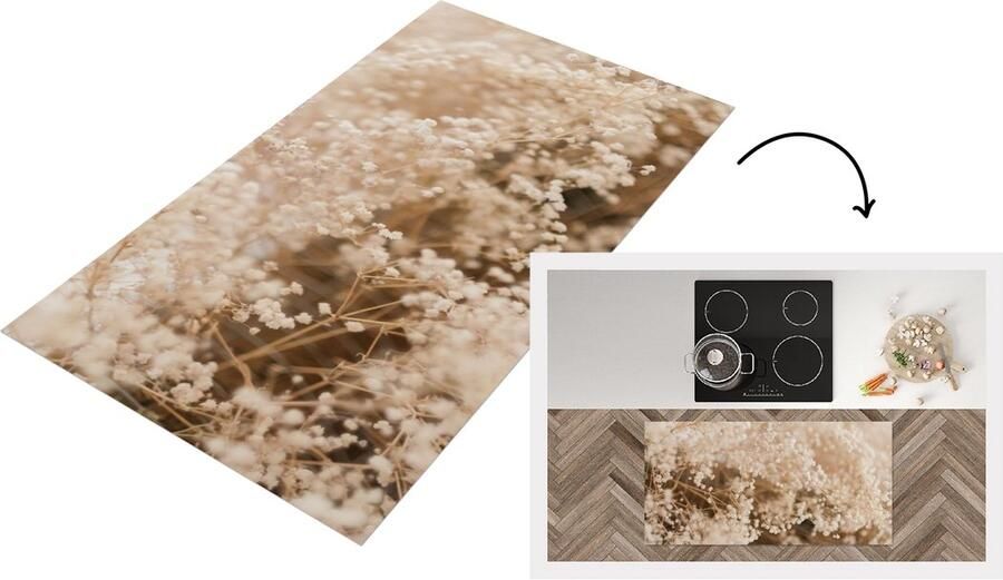 KitchenYeah Keukenloper Loper keuken Pampasgras Plant Natuur 120x60 cm Keukenloper vinyl