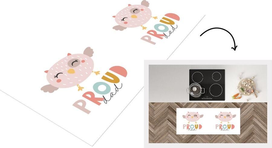 KitchenYeah Keukenloper Loper keuken Papa Spreuken Proud dad Quotes 120x50 cm Keukenloper vinyl