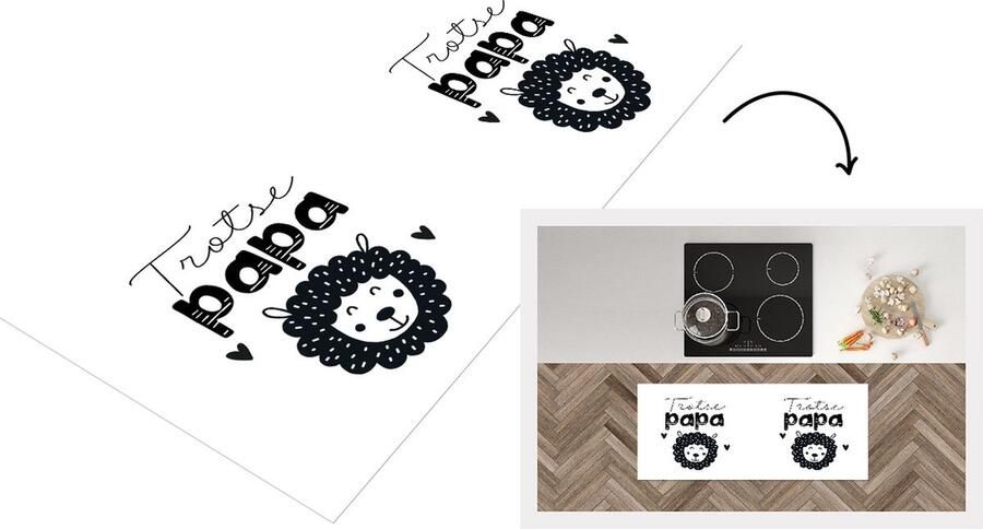 KitchenYeah Keukenloper Loper keuken papa Spreuken Quotes Papa 120x50 cm Keukenloper vinyl