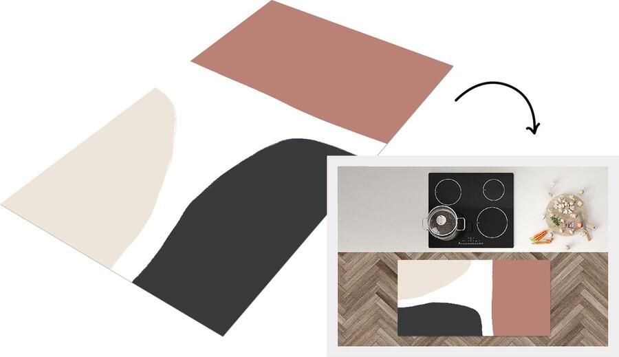 KitchenYeah Keukenloper Loper keuken Pastel Abstract Design 120x60 cm Keukenloper vinyl