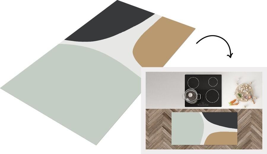 KitchenYeah Keukenloper Loper keuken Pastel Minimalisme Design 120x60 cm Keukenloper vinyl