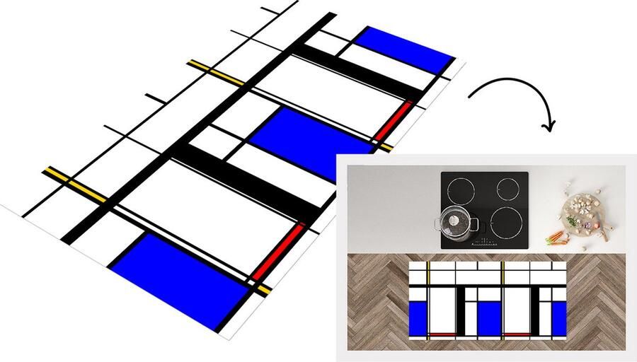 KitchenYeah Keukenloper Loper keuken Patronen Kunst Abstract 120x60 cm Keukenloper vinyl