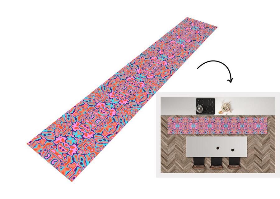 KitchenYeah Keukenloper Keukenmat Patronen Lavalamp Abstract 360x60 cm Keuken vloerkleed