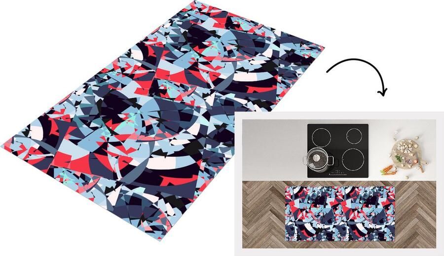 KitchenYeah Keukenloper Loper keuken Patroon Abstract Versiering 120x60 cm Keukenloper vinyl