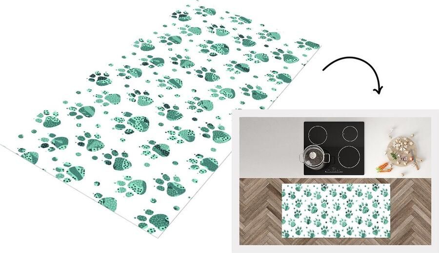 KitchenYeah Keukenloper Loper keuken Patroon Huisdieren Hond Dier 120x60 cm Keukenloper vinyl
