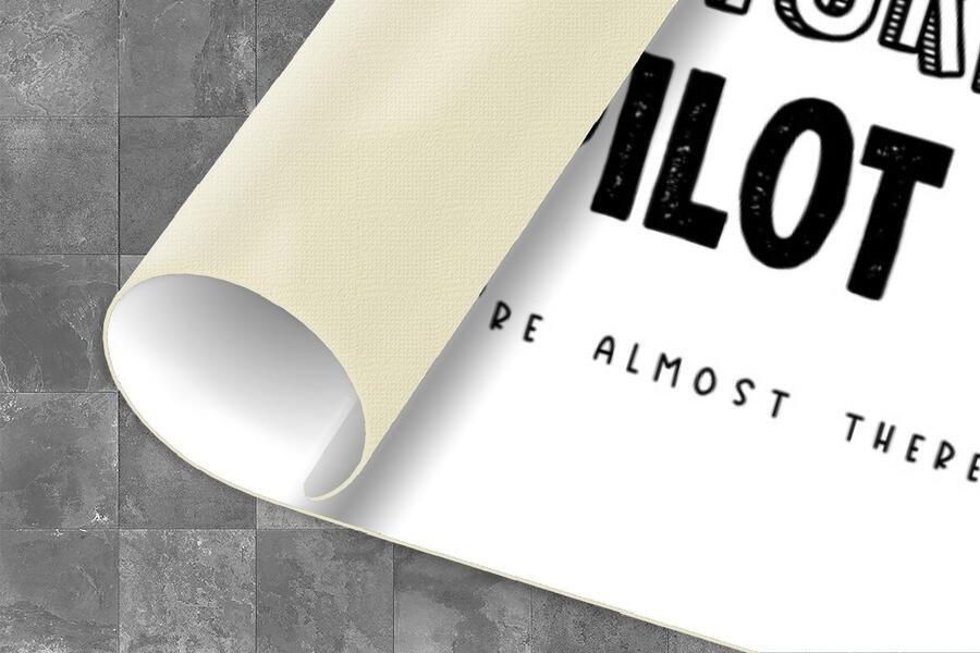 KitchenYeah Keukenloper Loper keuken Piloot Vliegtuig Quotes Studie 120x60 cm Keukenloper vinyl