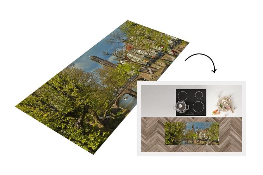 KitchenYeah Keukenloper Loper keuken Planten Utrecht Water 120x50 cm Keukenloper vinyl