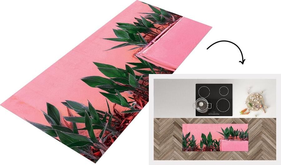 KitchenYeah Keukenloper Loper keuken Planten Zomer Verf 120x50 cm Keukenloper vinyl