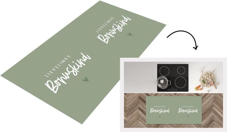 KitchenYeah Keukenloper Loper keuken Quote Bonuskind Familie Spreuken 120x60 cm Keukenloper vinyl