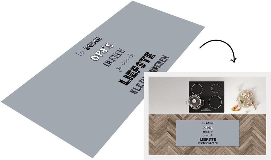 KitchenYeah Keukenloper Loper keuken Quote Opa cadeau Vaderdag Spreuken De beste opa's 120x50 cm Keukenloper vinyl