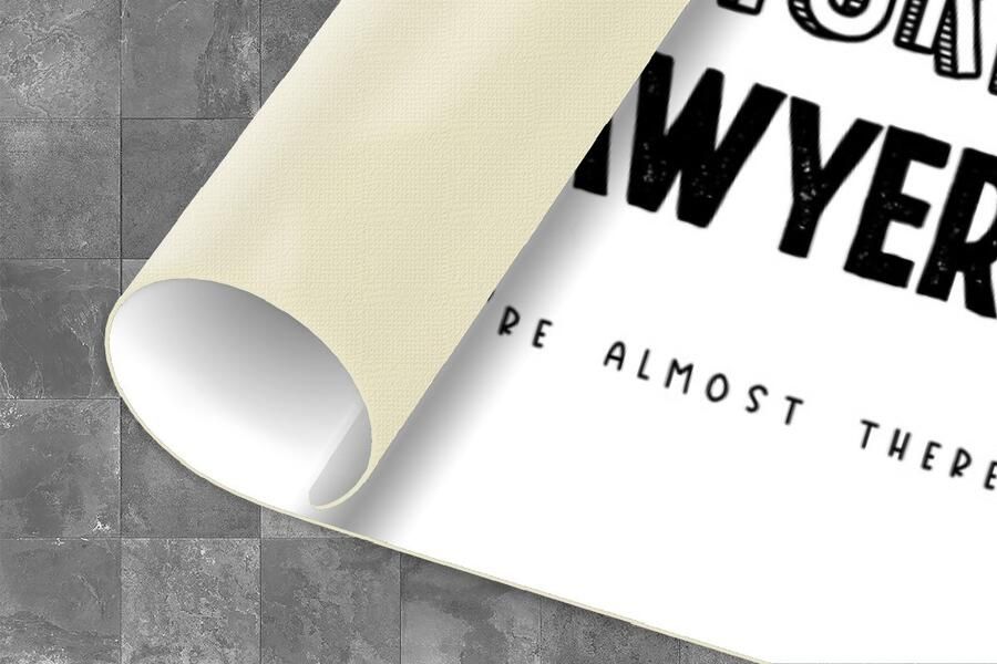 KitchenYeah Keukenloper Loper keuken Quote Studeren Advocaat 120x50 cm Keukenloper vinyl