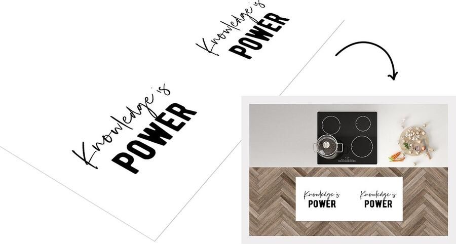 KitchenYeah Keukenloper Loper keuken Quote Studeren Power 120x50 cm Keukenloper vinyl