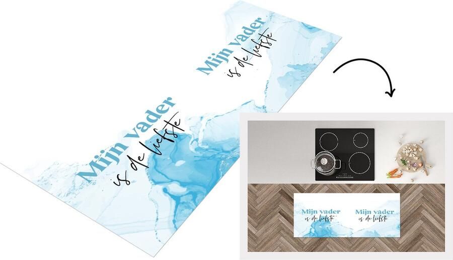 KitchenYeah Keukenloper Loper keuken Quote Vader Vaderdag Mijn vader is de liefste 120x50 cm Keukenloper vinyl