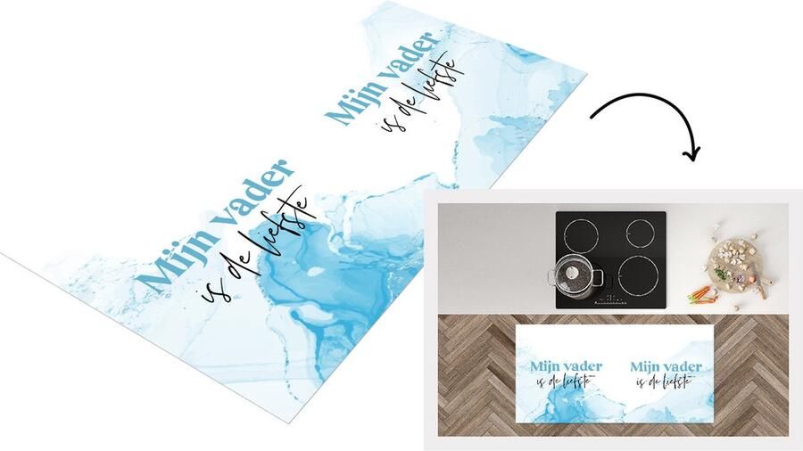 KitchenYeah Keukenloper Loper keuken Quote Vader Vaderdag Mijn vader is de liefste 120x60 cm Keukenloper vinyl