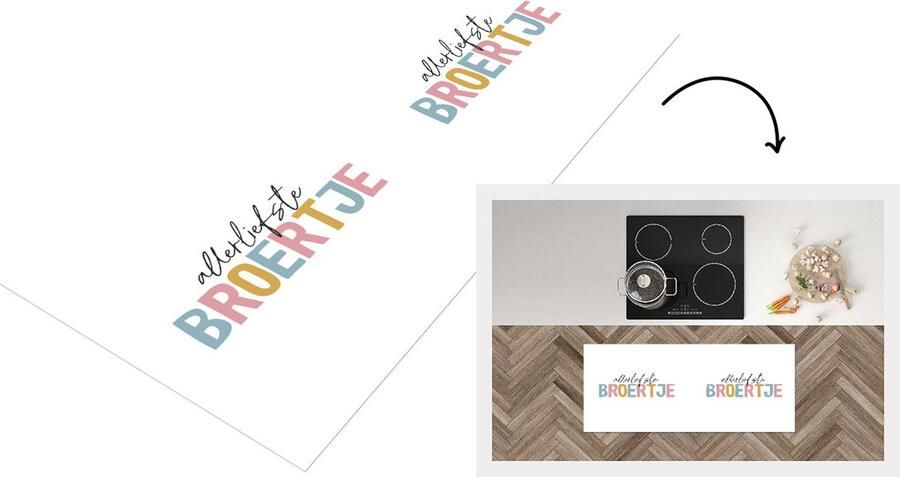 KitchenYeah Keukenloper Loper keuken Quotes Allerliefste broertje Spreuken Broertje 120x50 cm Keukenloper vinyl