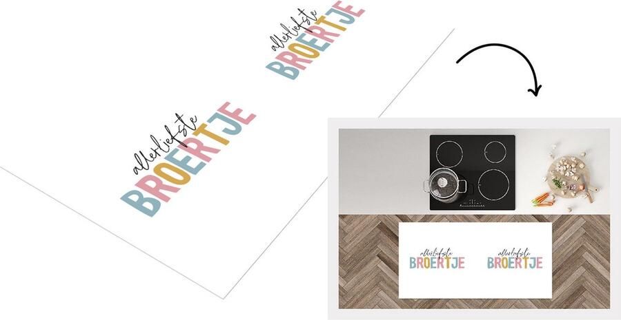 KitchenYeah Keukenloper Loper keuken Quotes Allerliefste broertje Spreuken Broertje 120x60 cm Keukenloper vinyl