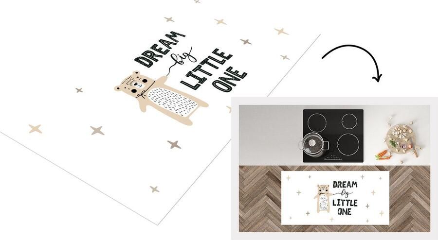 KitchenYeah Keukenloper Loper keuken Quotes Baby Spreuken Dream big little one 120x60 cm Keukenloper vinyl