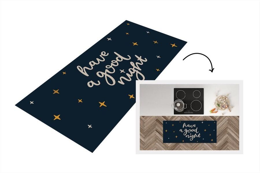 KitchenYeah Keukenloper Loper keuken Quotes Baby Spreuken Have a good night 120x50 cm Keukenloper vinyl