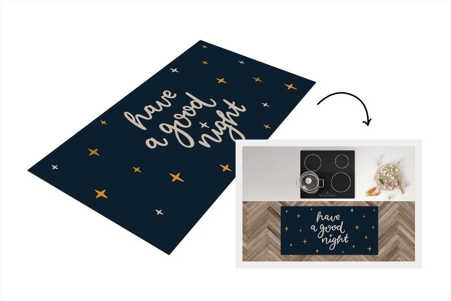 KitchenYeah Keukenloper Loper keuken Quotes Baby Spreuken Have a good night 120x60 cm Keukenloper vinyl