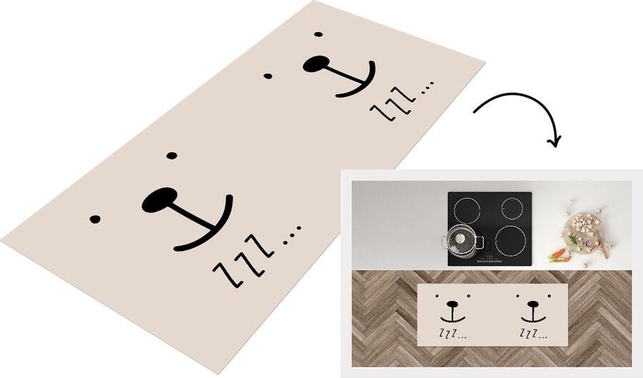 KitchenYeah Keukenloper Loper keuken Quotes Baby Zzz... Spreuken 120x50 cm Keukenloper vinyl