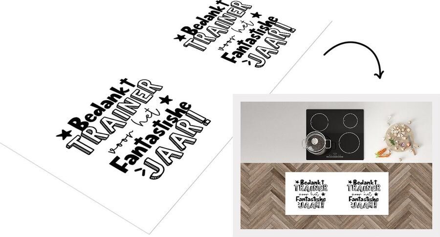KitchenYeah Keukenloper Loper keuken Quotes Bedankt Jaar Trainer 120x50 cm Keukenloper vinyl